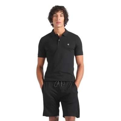 Image of Calvin Klein Jeans Embro Badge SLIM Polo shirt, Men&#039;s, Size: XL, Black