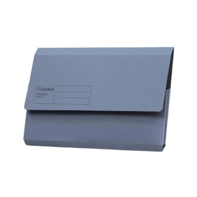 Image of Exacompta Guildhall Document Wallet Foolscap Blue (50 Pack)