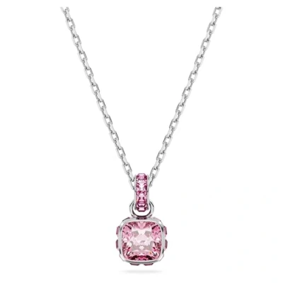 Image of Swarovski Birthstone PEND OCT Pendant Necklace, Women&#039;s, Size: One Size, Rose