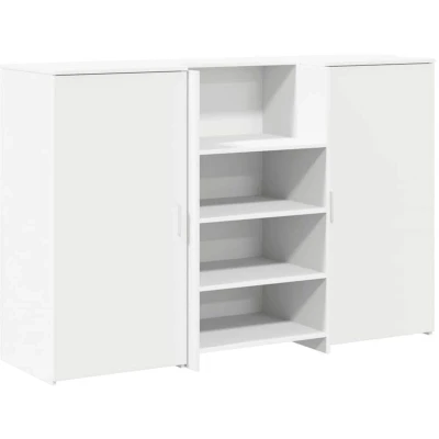 Image of vidaXL Reception Desk White 155x50x103.5 cm Engineered Wood