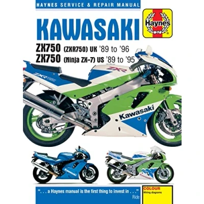 Image of Kawasaki ZX750 (Ninja ZX 7 &amp; ZXR750) Fours (89 96) Haynes Manual (Paperback)