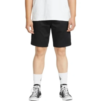 Image of Volcom Men&#039;s Frickin Elastic Waist 19&quot; Chino Short, Black, Large