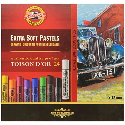 Image of KOH I NOOR TOISON D&#039;OR 8584 Artist&#039;s Soft Pastels (Pack of 24)