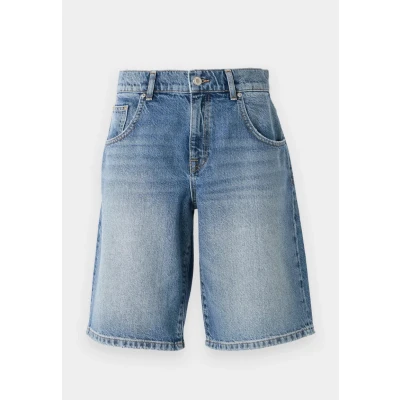 Image of ONLY Onlmate Baggy LONG denim shorts, Women&#039;s, Size: XS, Medium blue