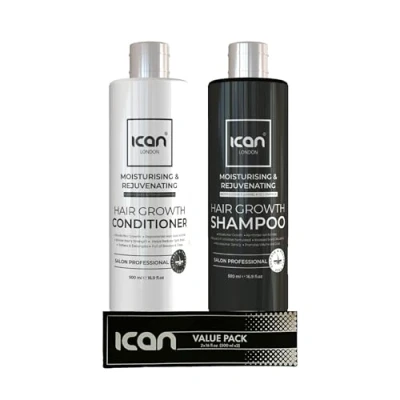 Image of ican London Moisturising Rejuvenating Fast Hair Growth Sulfate Free Shampoo 500ml + Conditioner Duo Sets