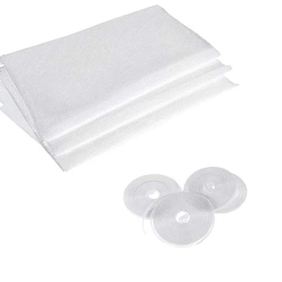 Image of 3 Pack Insect Screen Net for Windows with 4 Rolls Self Adhesive Tapes, Fly Bug Mesh Mosquito Protector Kit, 1.5m x 1.3m, White
