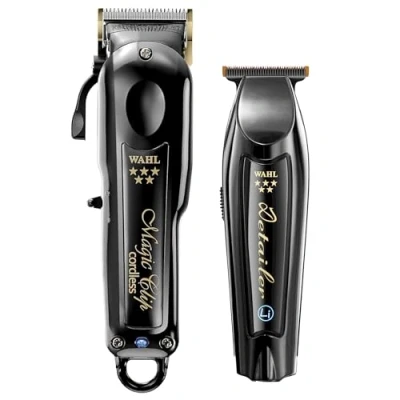 Image of Wahl Professional Cordless Barber Combo, Magic Clip and Detailer Li, 100 Minute Run Time