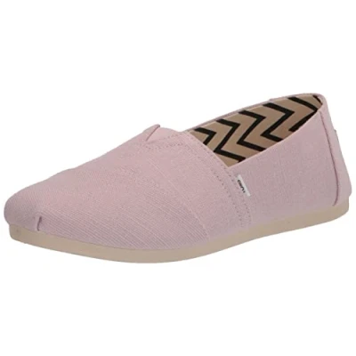 Image of TOMS Women&#039;s Alpargata Heritage Canvas Loafer Flat, Light Lilac, 3 UK