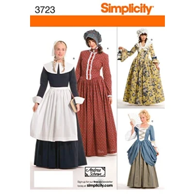 Image of Simplicity 3723Women&#039;s Costumes, Paper, White, R5 (14,16,18,2,22)