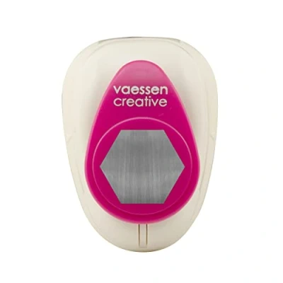 Image of Vaessen Creative Craft Paper Punch Hexagon 2,2 x 2,5 cm Circle Cutter for Crafting and Card Making