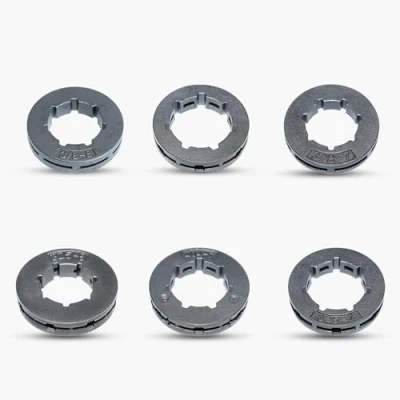 Image of Haishine 6Pc Sprocket Rim 3/8&quot; .325&quot; .404&quot; 7T/8T Kit for Husqvarna Stihl 2 Stroke Chainsaws Replace Oregon Parts