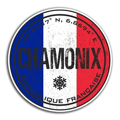 Image of 2 x 10cm Chamonix France Vinyl Stickers Travel Sticker Laptop Luggage #23279 (10cm Wide)