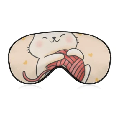 Image of Sleeping Eye Mask Cat Blockout Sleep Comfortable Patch Blindfold for Women Men
