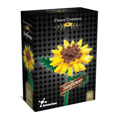 Image of Science4you Sunflower Building Kit for Adult build your own Botanical Garden, Have Fun Sunflowers, a good time Artificial Flowers, Building, Modelling &amp; Hobby Gift Adults Kids