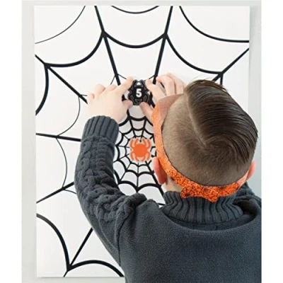 Image of Carousel Home Halloween Games Pin The Spider On Web Game Party