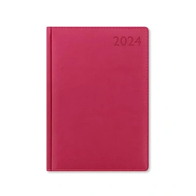 Image of Letts Verona A5 day to a page with appointments and planners 2024 diary pink