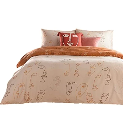 Image of furn. Kindred Duvet Cover and Pillowcase Set, Apricot, King
