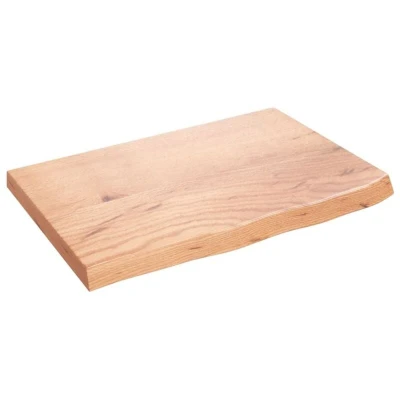 Image of vidaXL Wall Shelf Light Brown 60x40x(2 4) cm Treated Solid Wood Oak
