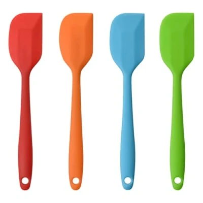 Image of Silicone Spatula Set of 4 500F Heat Resistant Seamless Rubber Spatulas with Stainless Steel Core Kitchen Utensils Non Stick for Cooking, Baking and Mixing (26cm / 10.2inch)