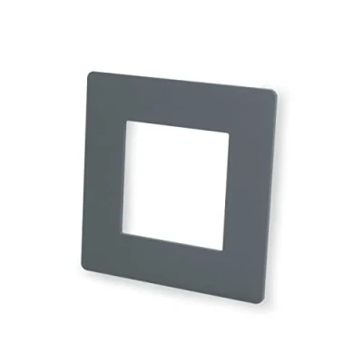 Image of Single Light Switch Surround Acrylic Finger Plate Panel Socket (Grey Matt)