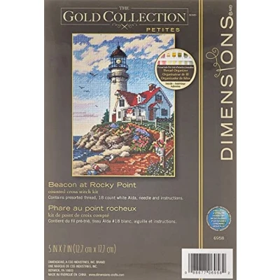 Image of DIMENSIONS 6958 Beacon Rocky Point, Gold, 3.5 x 2 (8 cm 5 cm)