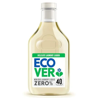 Image of Ecover Concentrated Non Bio Zero Laundry Liquid for Sensitive Skin, Baby Detergent, 40 Washes, 1.43L