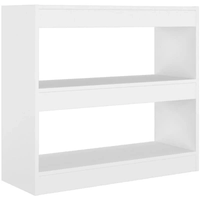 Image of vidaXL Book Cabinet/Room Divider White 80x30x72 cm