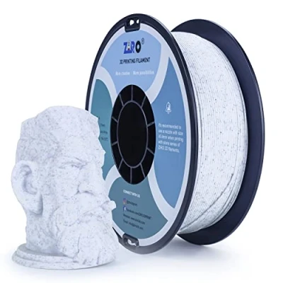 Image of ZIRO PLA Stone Filament 1.75mm, 3D Printer 1.75mm Blue and White Color 1KG(2.2lbs)