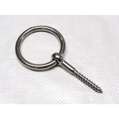 Image of Ring Bolt Stainless Steel with Lag Thread 4MM (Wood Screw)