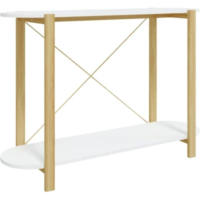 Image of vidaXL Console Table White 110x38x75 cm Engineered Wood