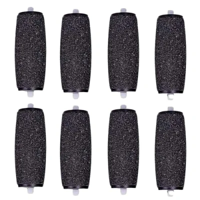 Image of for Scholl Velvet Smooth Express Pedi Replacement Rollers Heads Refills Hard Skin Remover Foot Callus feet Soak, Scrub (Black Extra Coarse, 8)