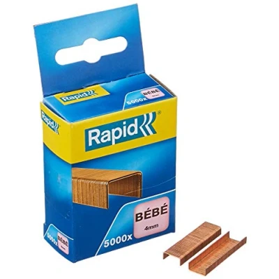 Image of Rapid BEBE Copper Staples, For Stapling up to 15 Sheets, Use with Pliers, Wire, Pack of 15000, 11974685