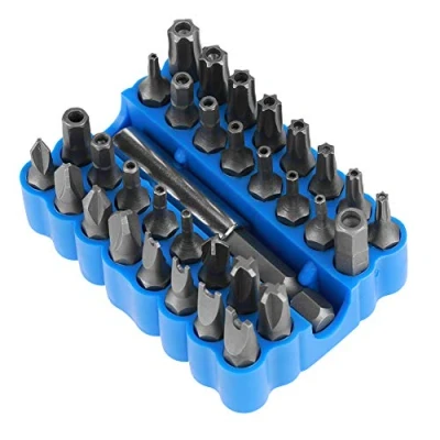 Image of Screwdriver Bit Kit, 33Pcs Multifunctional Precision Hollow Security Tamperproof Star/Tri Wing/Hex/Spanner Bits Set Repair Tool Kit
