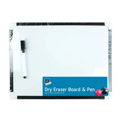 Image of White Plastic Board with Pen Set, 4 Pieces (29.5cm x 22.5cm) Durable, Perfect for Instant Notes, Memos, &amp; More
