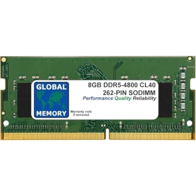 Image of 8GB DDR5 4800MHz PC5 38400 262 PIN SODIMM MEMORY RAM COMPATIBLE WITH LAPTOPS/NOTEBOOKS