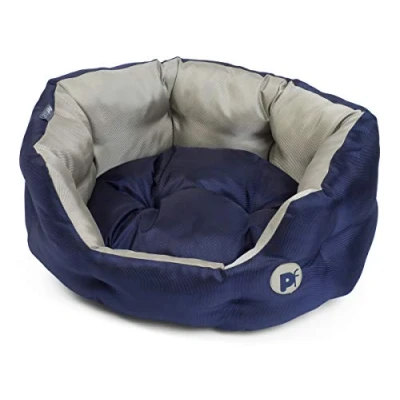 Image of Petface Outdoor Paws Oval Bed for Dog, Medium, M,Navy Blue