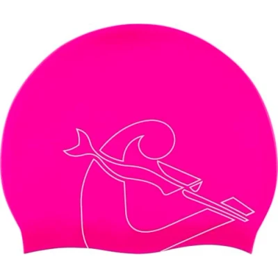 Image of Cressi Eddie Swim Cap Unisex Swimming Cap, Pink/White, One Size