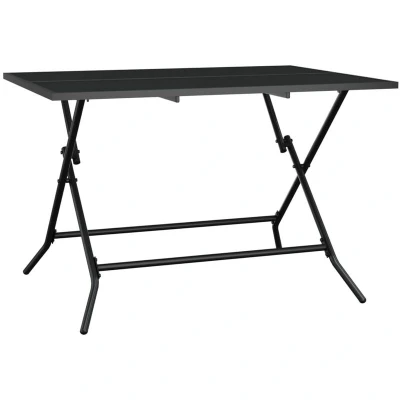Image of vidaXL Folding Garden Table Anthracite 110x80x72 cm Steel Mesh