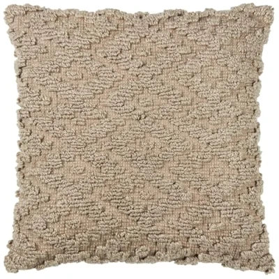 Image of Yard Calvay Chunky Textured Polyester Filled Cushion, Taupe