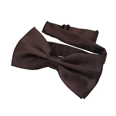 Image of DonDon classy bow tie pre tied and adjustable Brown