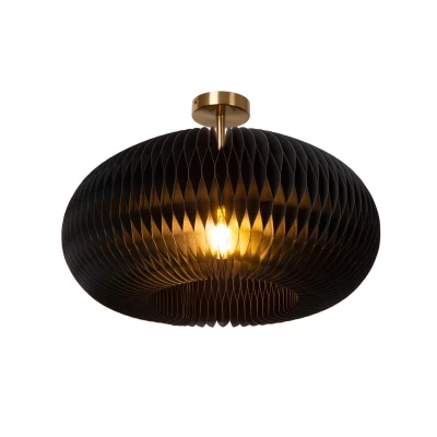 Image of Armoni Flush ceiling light Ø52cm 1xE27 Black
