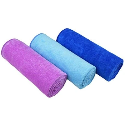 Image of MAYOUTH Microfibre Sports Towels Fast Drying &amp; Absorbent Gym Towel Workout Sweat for Fitness,Yoga, Camping 3 Pack 40cm X80cm, Dark Blue+ Light Blue+Purple