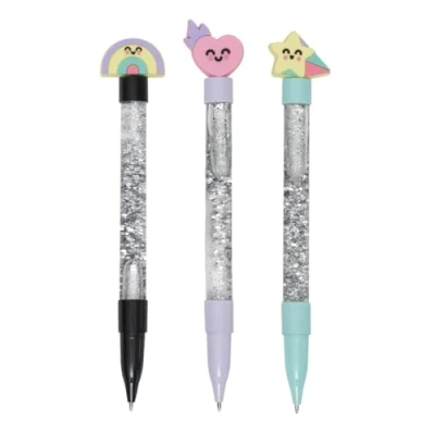 Image of Mr.Wonderful Pencil Case with 3 Pens This Will Be Fun x x, Multi Coloured, 21x3x14, Casual