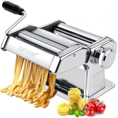 Image of AMOS 3 in 1 Heavy Duty Stainless Steel Professional Fresh Pasta Lasagne Spaghetti Tagliatelle Make