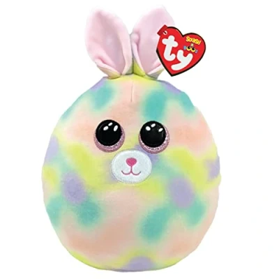 Image of TY Furry Rabbit Easter Squish A Boo 10&quot; Beanie Baby Soft Plush Toy Collectible Cuddly Stuffed Teddy