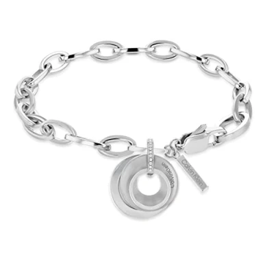 Image of Calvin Klein Women&#039;s PLAYFUL CIRCULAR SHIMMER Collection Pendant Necklace Embellished with Crystals 35000157
