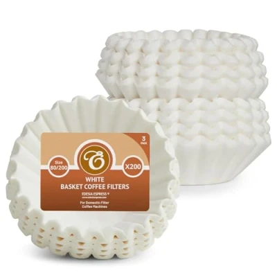 Image of 600 x 2 Pint / 8 to 12 Cup Basket Coffee Filter Papers by EDESIA ESPRESS