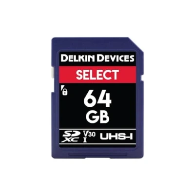 Image of Delkin Devices 64GB Select SDXC UHS I (U3/V30) Memory Card