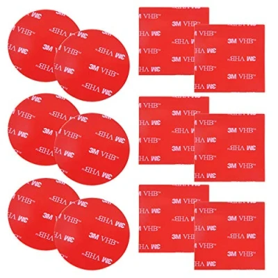 Image of DanziX 12 PCS 3M Sticky Pads Double Sided, Round and Square Replacement Mounting Tape