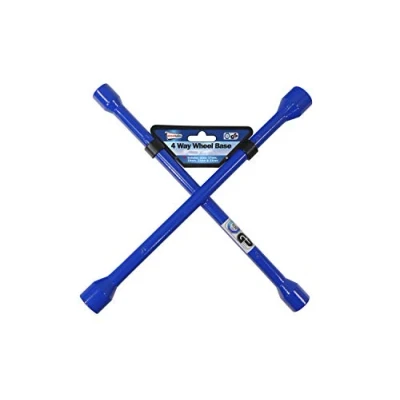 Image of Streetwize 4 Way Wheel Brace 17 x 19 21 and 23 mm Blue, GS/TUV Approved